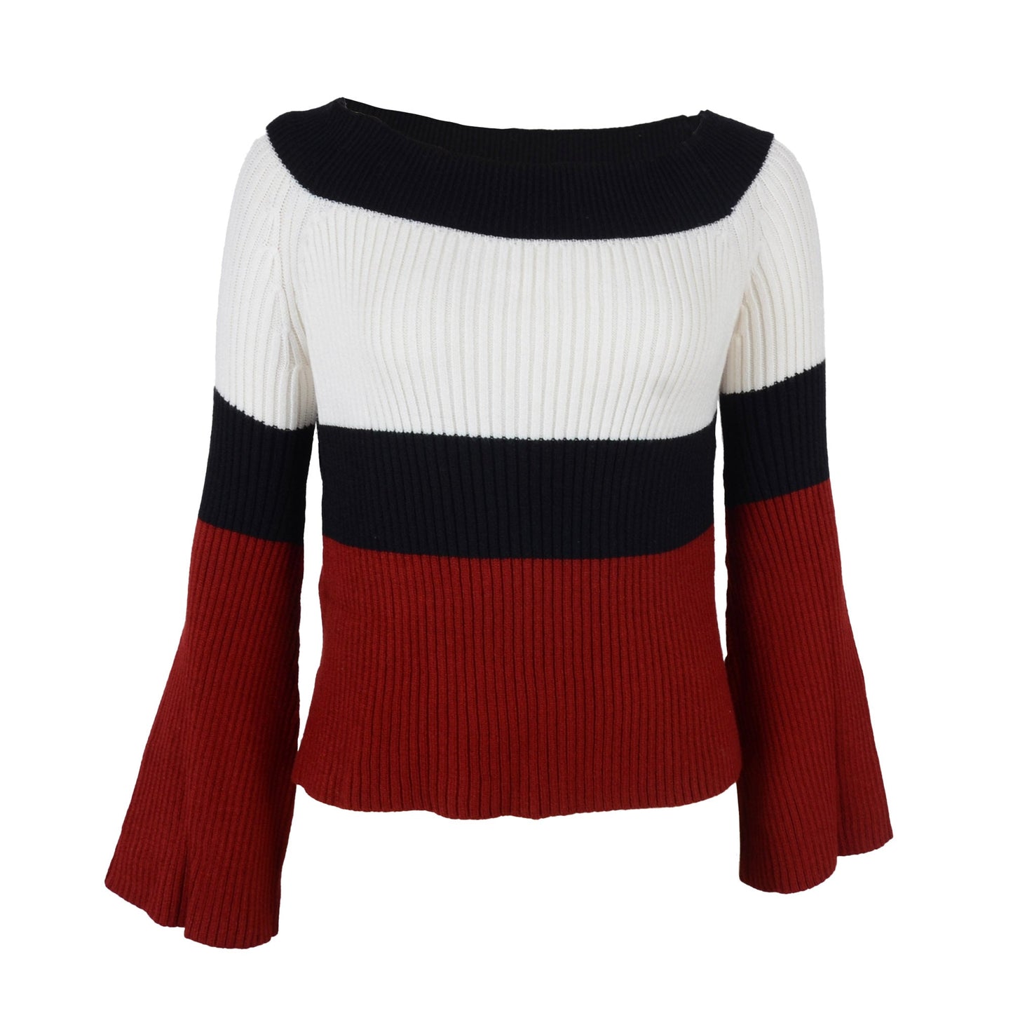 Off Shoulder Ribbed Knit Sweater