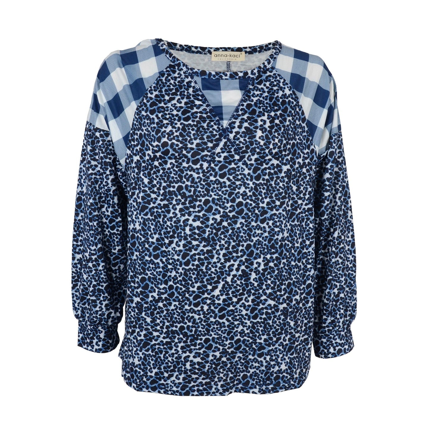 Two Tone Mixed Print Sweater