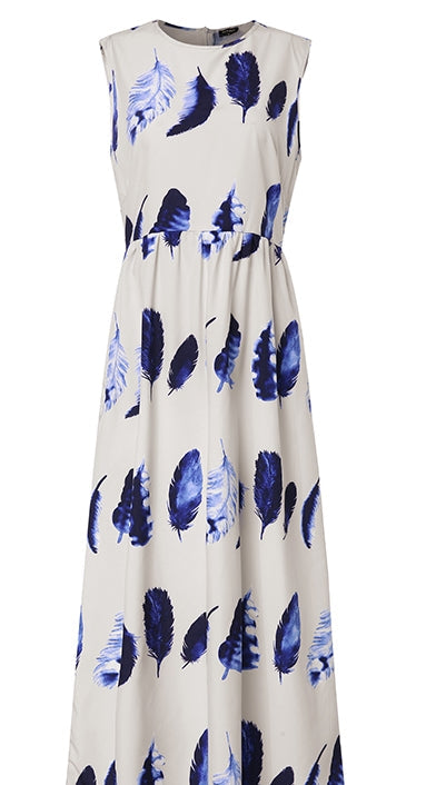 Maternity Dress with O-Neck and Print Design - # BAGE211510120-PRG