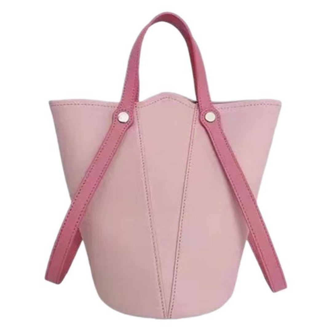 Fashion shoulder bucket bag, women pink small tote bag, women shoulder hobo tote purse