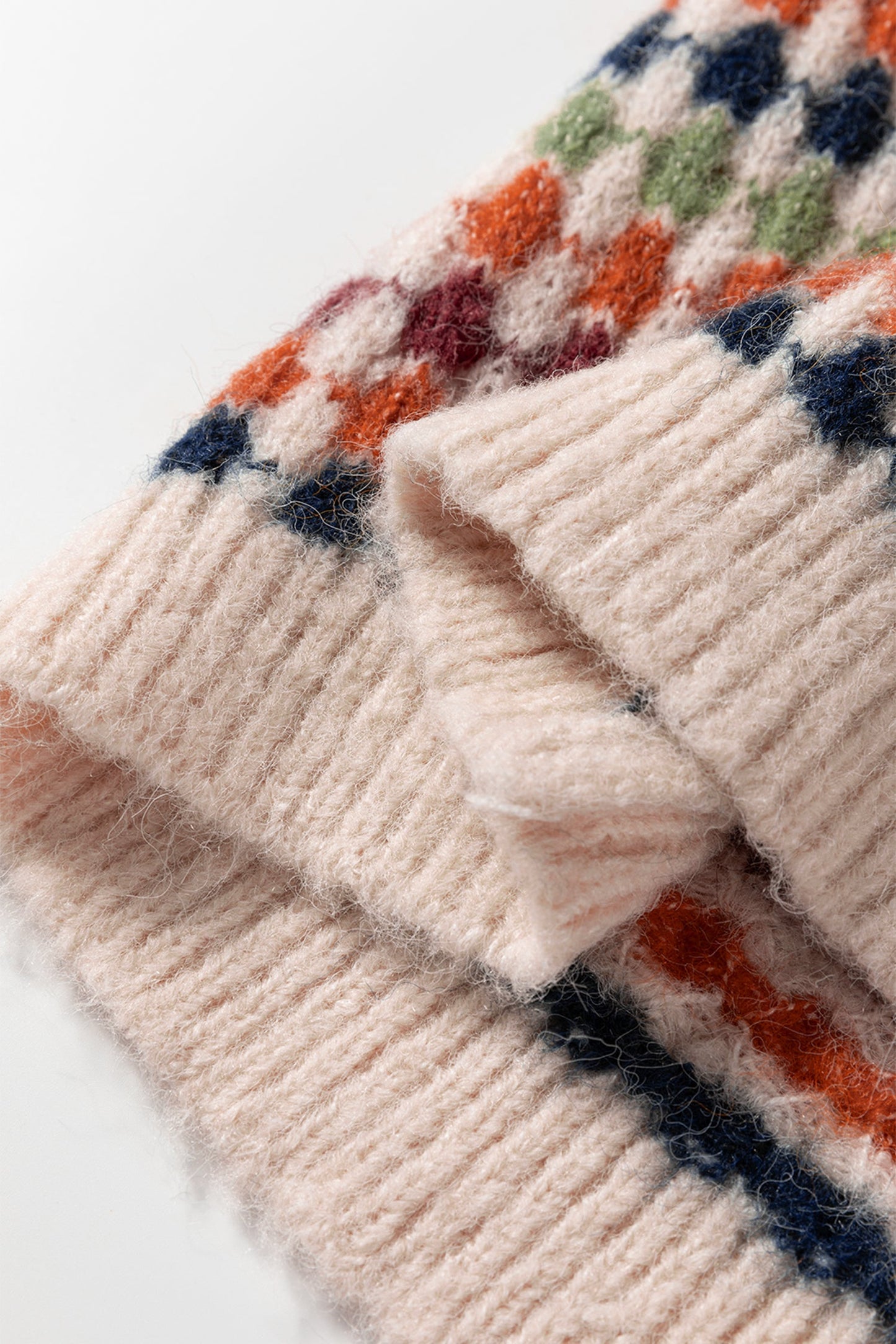 Stripe Dotty Knit Drop Shoulder Sweater