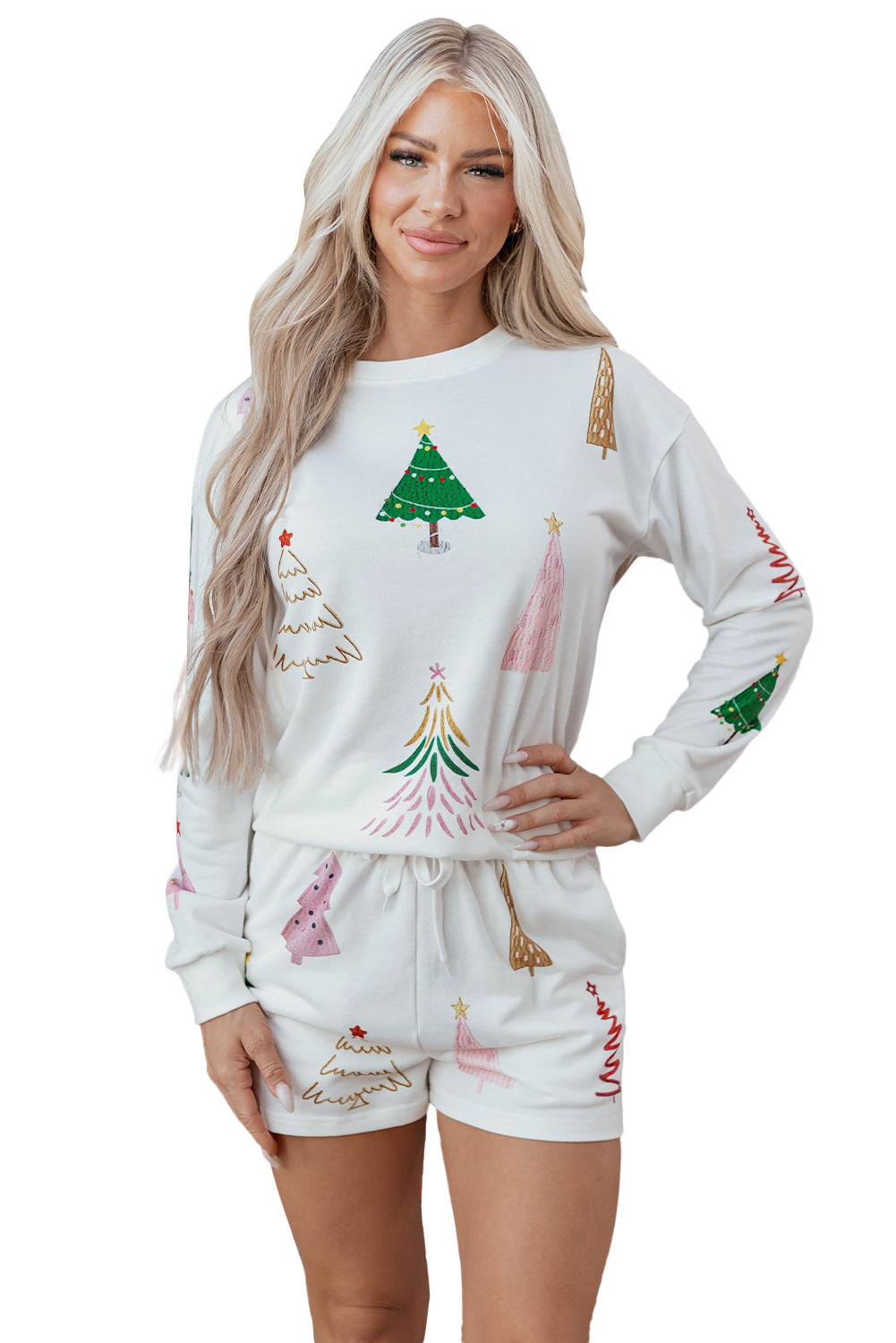 Christmas Tree Top and Shorts Pajama Set