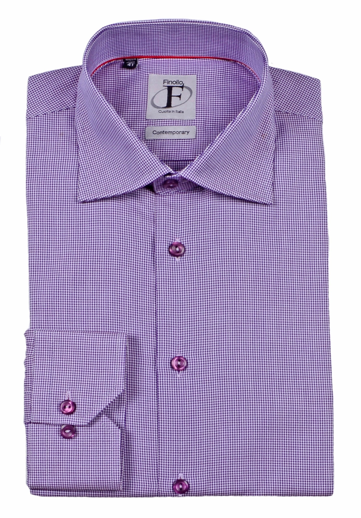 Made in Italy Dress Shirts// Lav Micro Check - contemporary fit