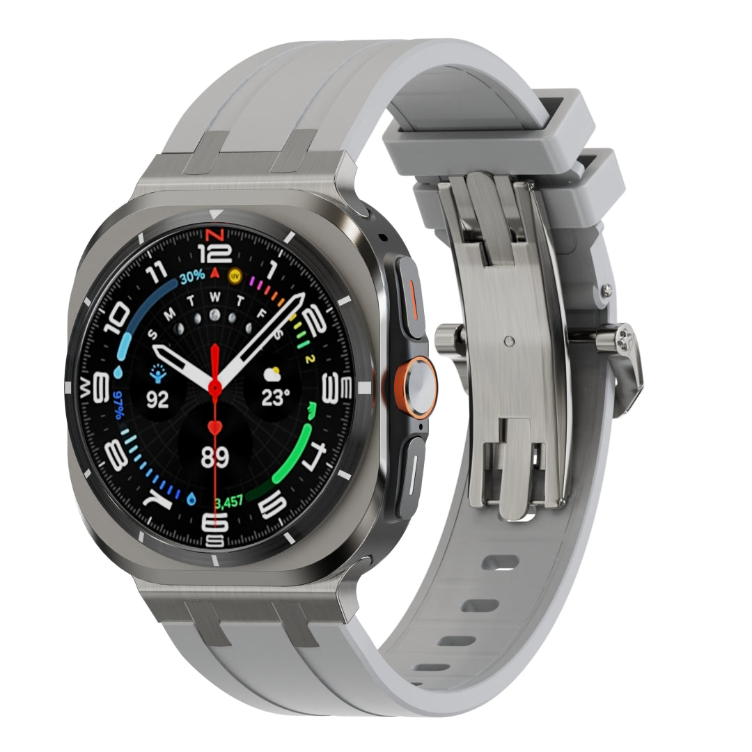 Luxury AP Butterfly Buckle Silicone Band For Galaxy Watch 20mm