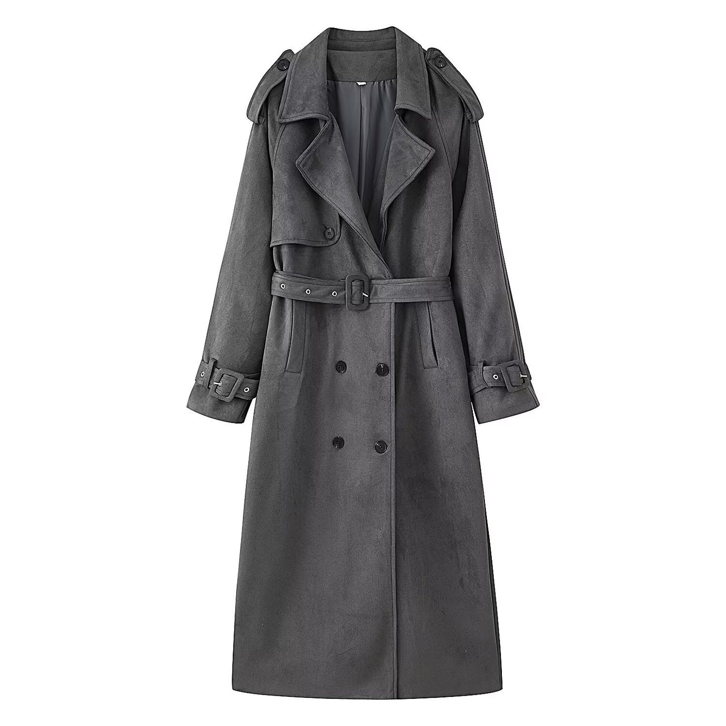 Casual Belted Trench Coat for Women