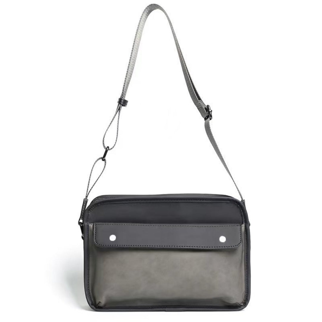 Retro fashion messenger bag, shoulder men's matte crossbody bag, stylish square bag