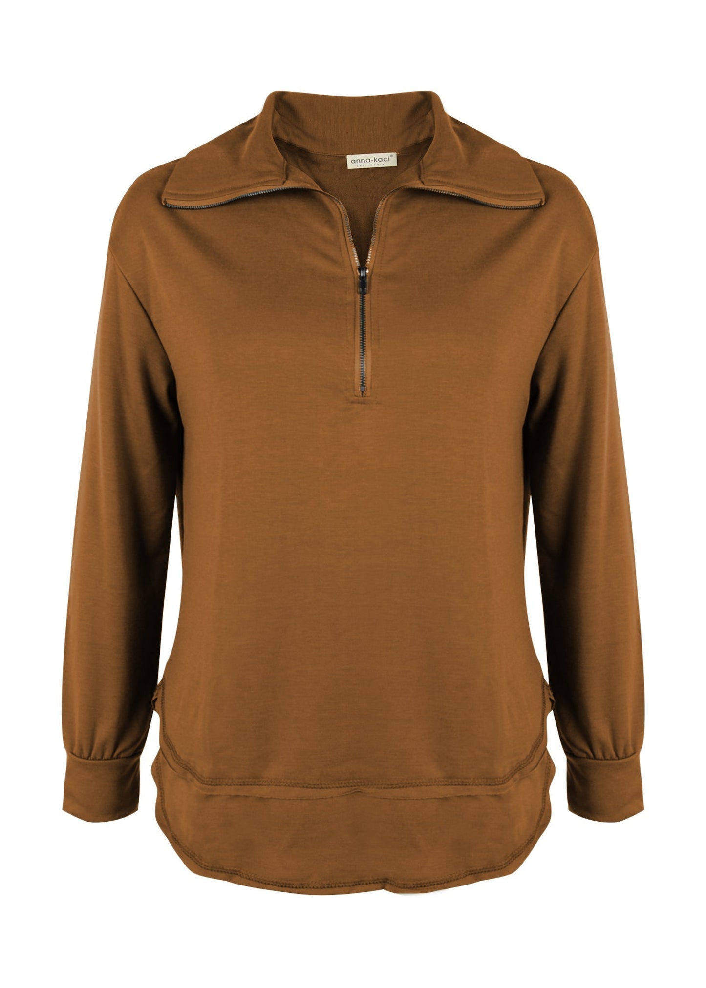 Zip Up Funnel Neck Sweater