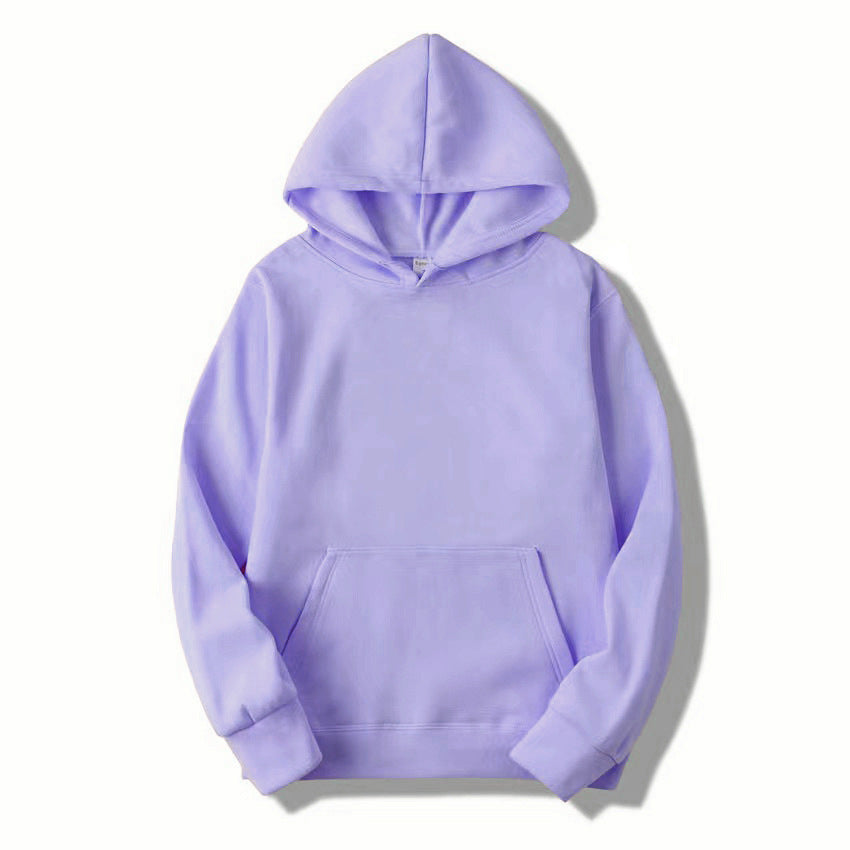 Fleece Solid Color Hoodie