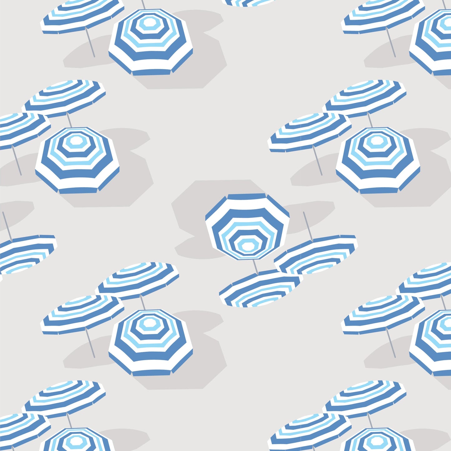 Amalfi Coast Beach Umbrella Navy Gray Two-Piece Set