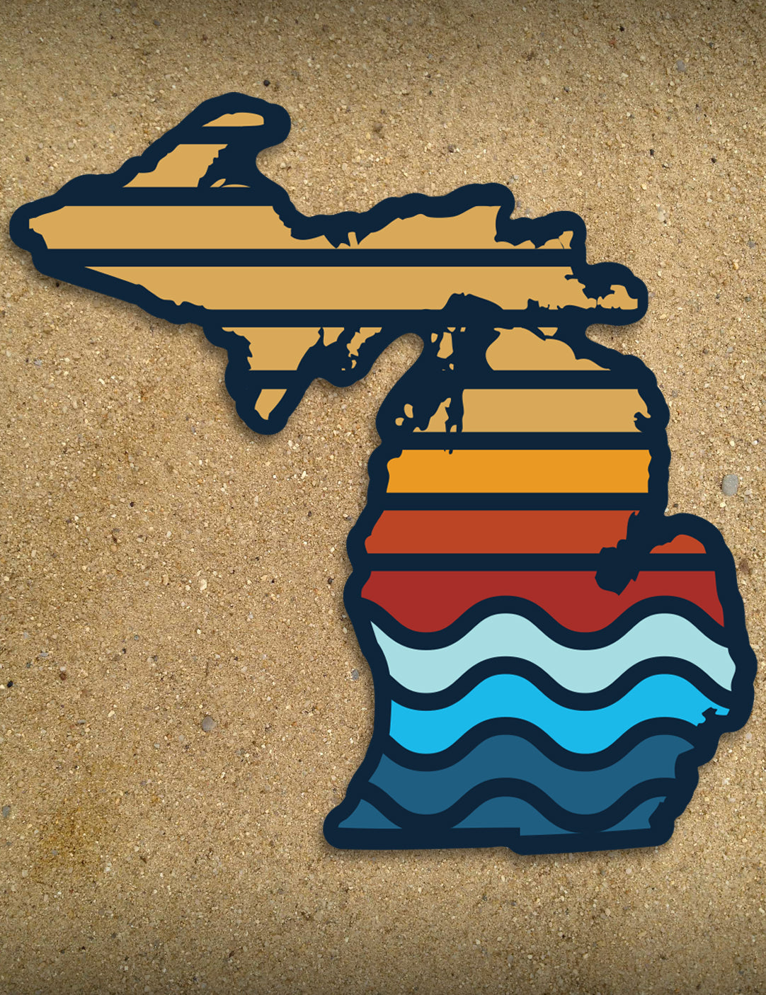 Color Bars - 6" Michigan Sticker