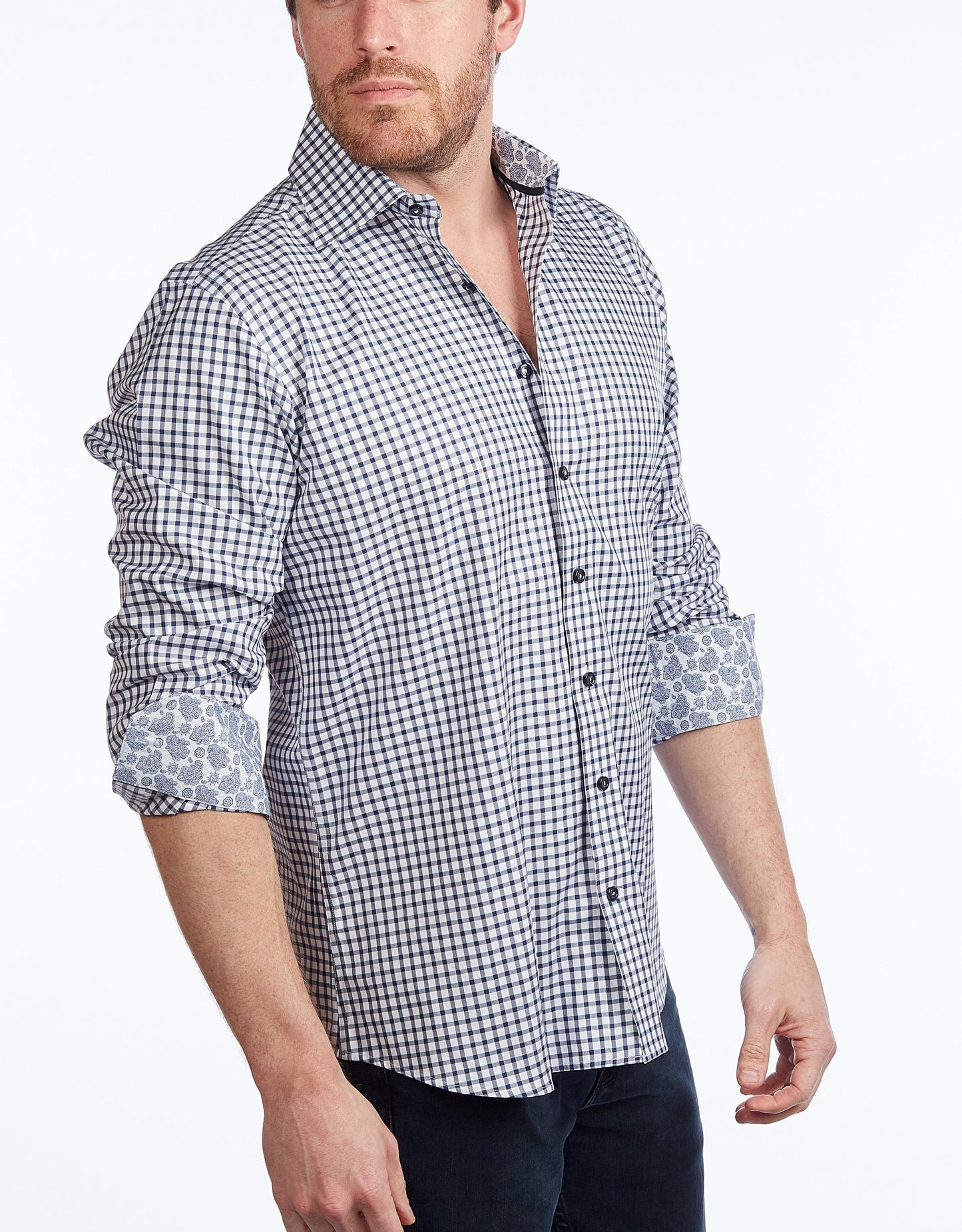 Button-Up Shirt // - Contemporary Fit - contrast trimming - final sale