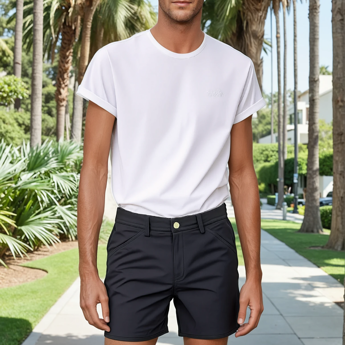 Everyday Stretch Shorts with a Comfortable Built-In Liner - Business Casual Style- Black
