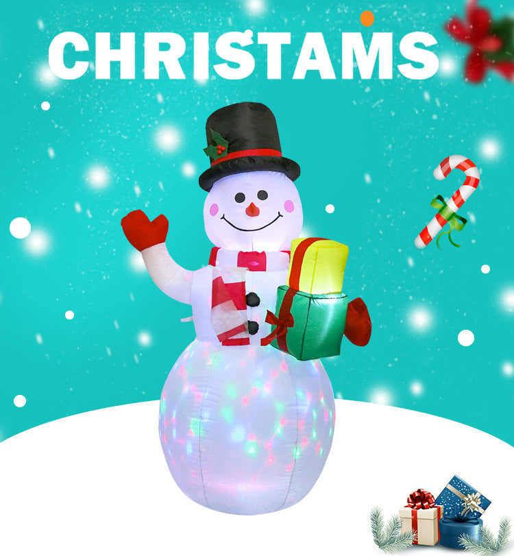 Christmas Inflatables Snowman Built-in Rotating LED Lights | NCS