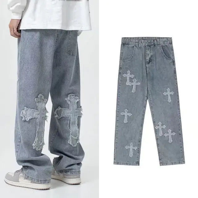 Boys Men Straight Loose Wide-Leg Pants - # BOAA13410011