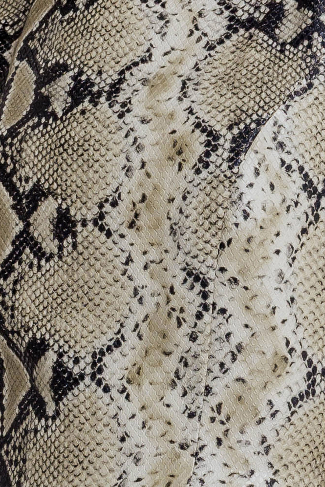 SNAKE GLAM FAUX LEATHER MINI DRESS