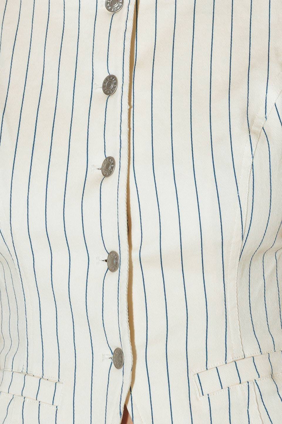 COFFEE RUN STRIPED WOVEN VEST