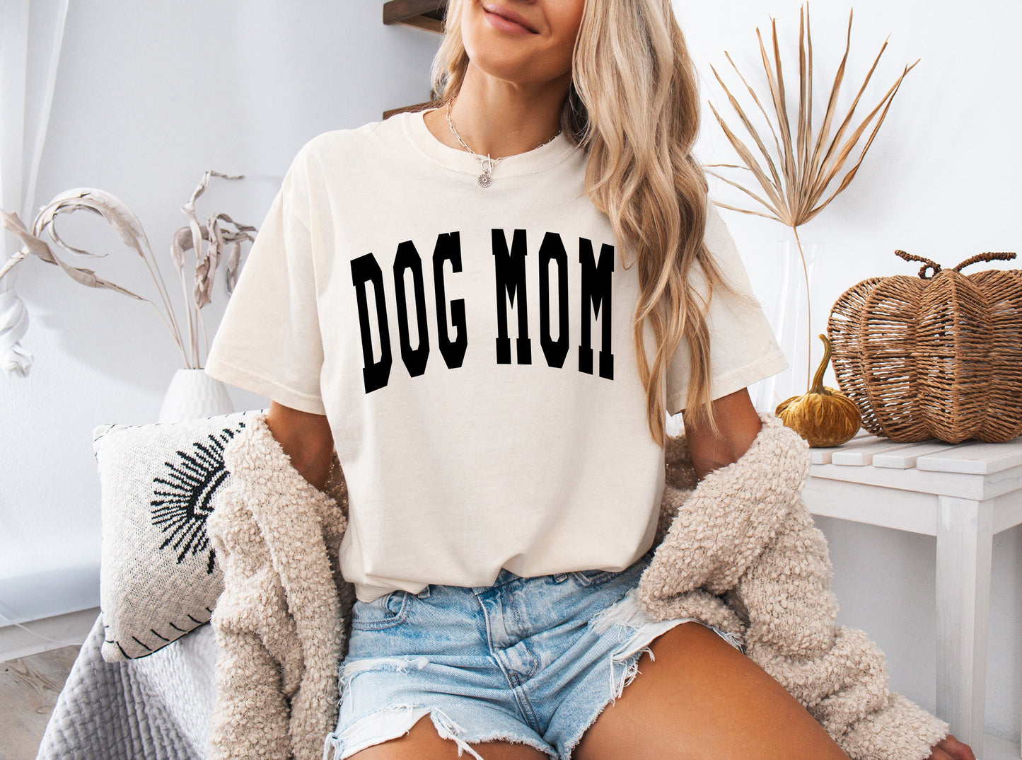 Dog Mom Comfort Colors Garment Dyed T Shirt (Condensed Font)