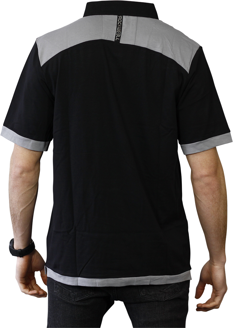 Rockwell Tri-Blend Polo - Black/Gray