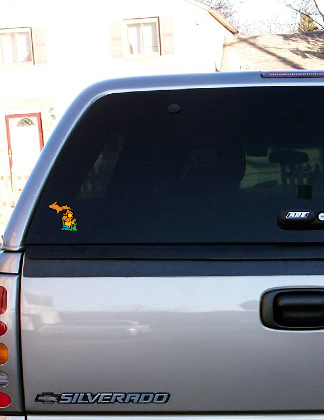 Graphic Sun - 4" Michigan Sticker