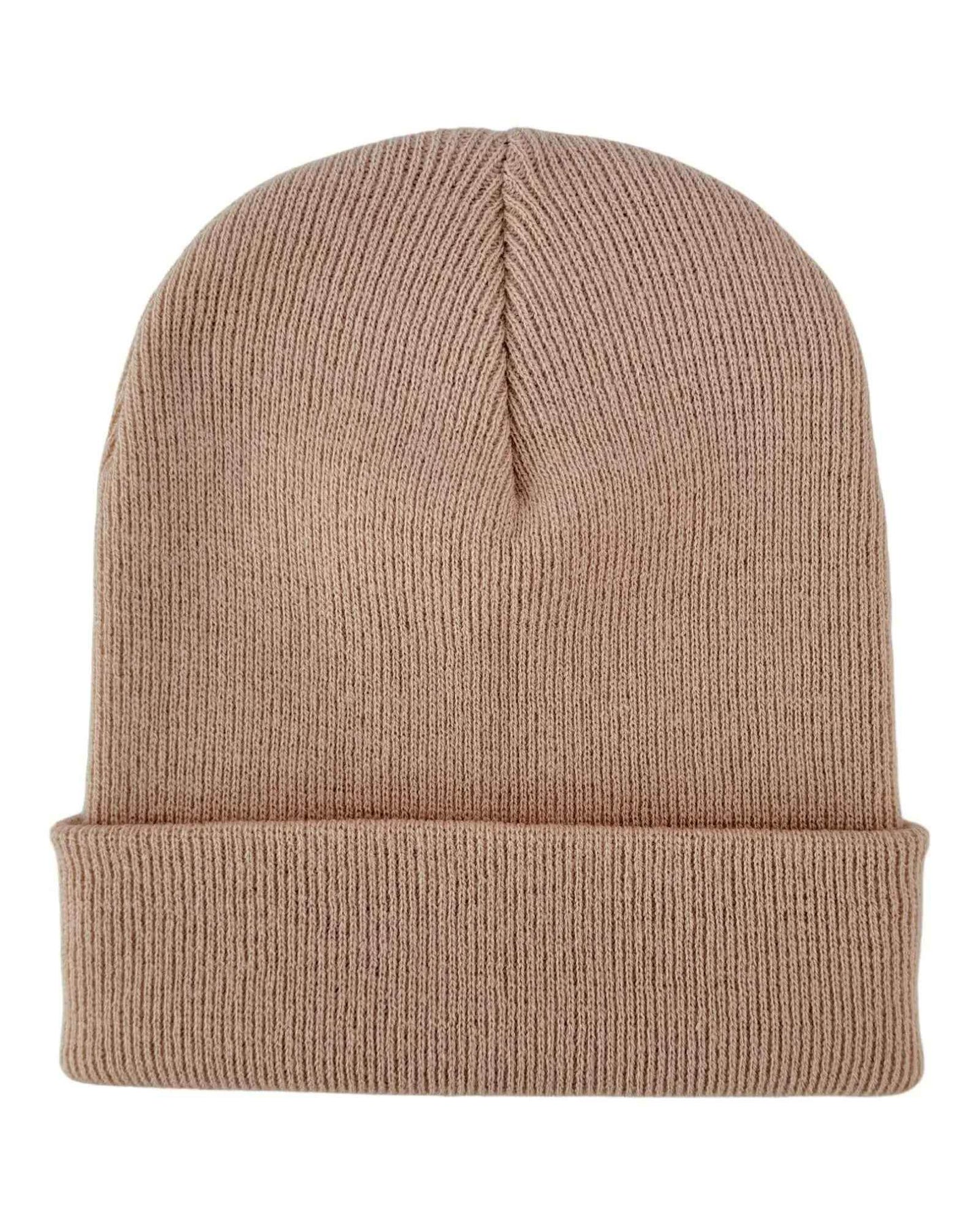 HAAKWEAR Knit Cuffed Classic Beanie / Hat - Dune Beige, Made in USA