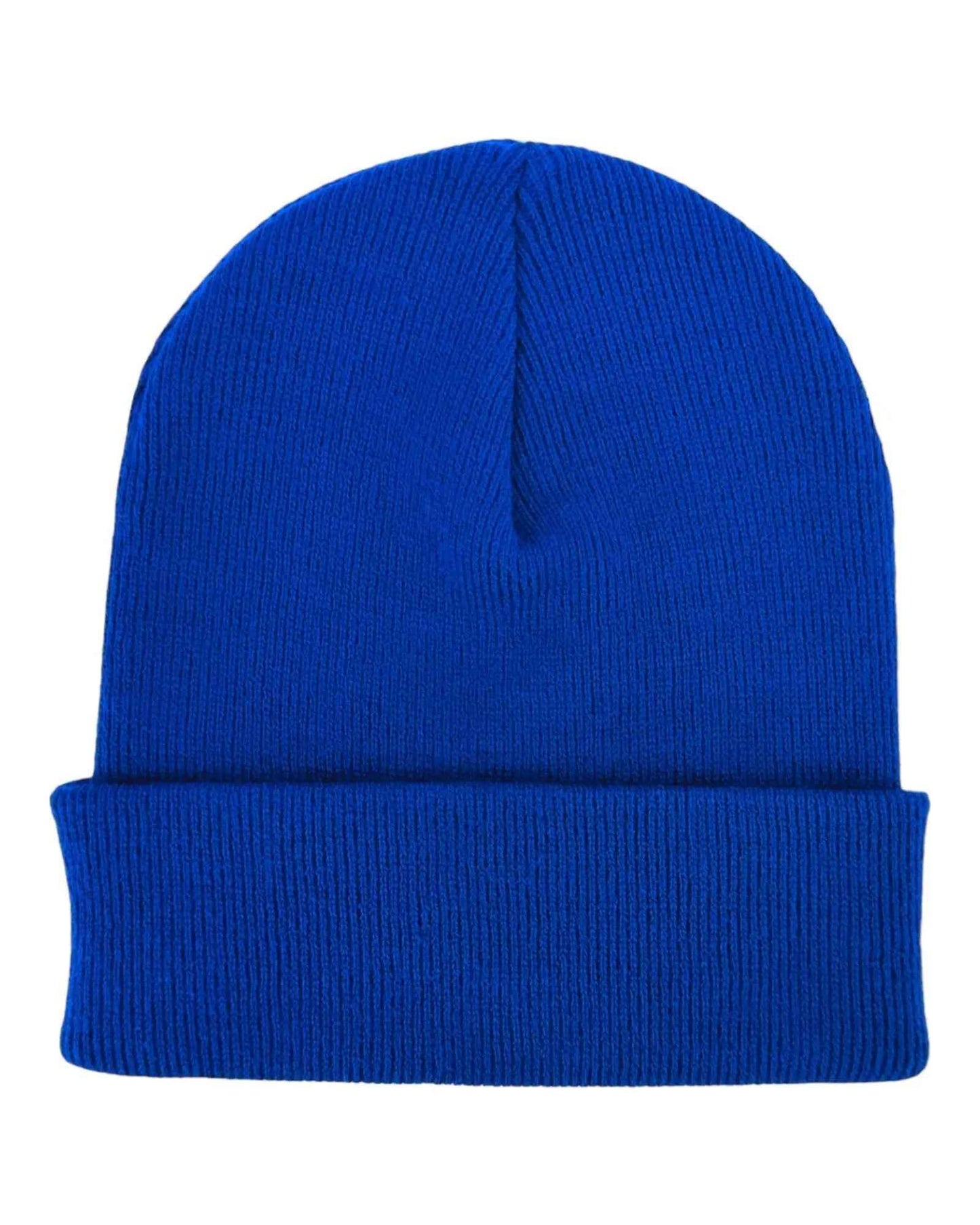 HAAKWEAR Knit Cuffed Classic Beanie / Hat - Sapphire Blue, Made in USA