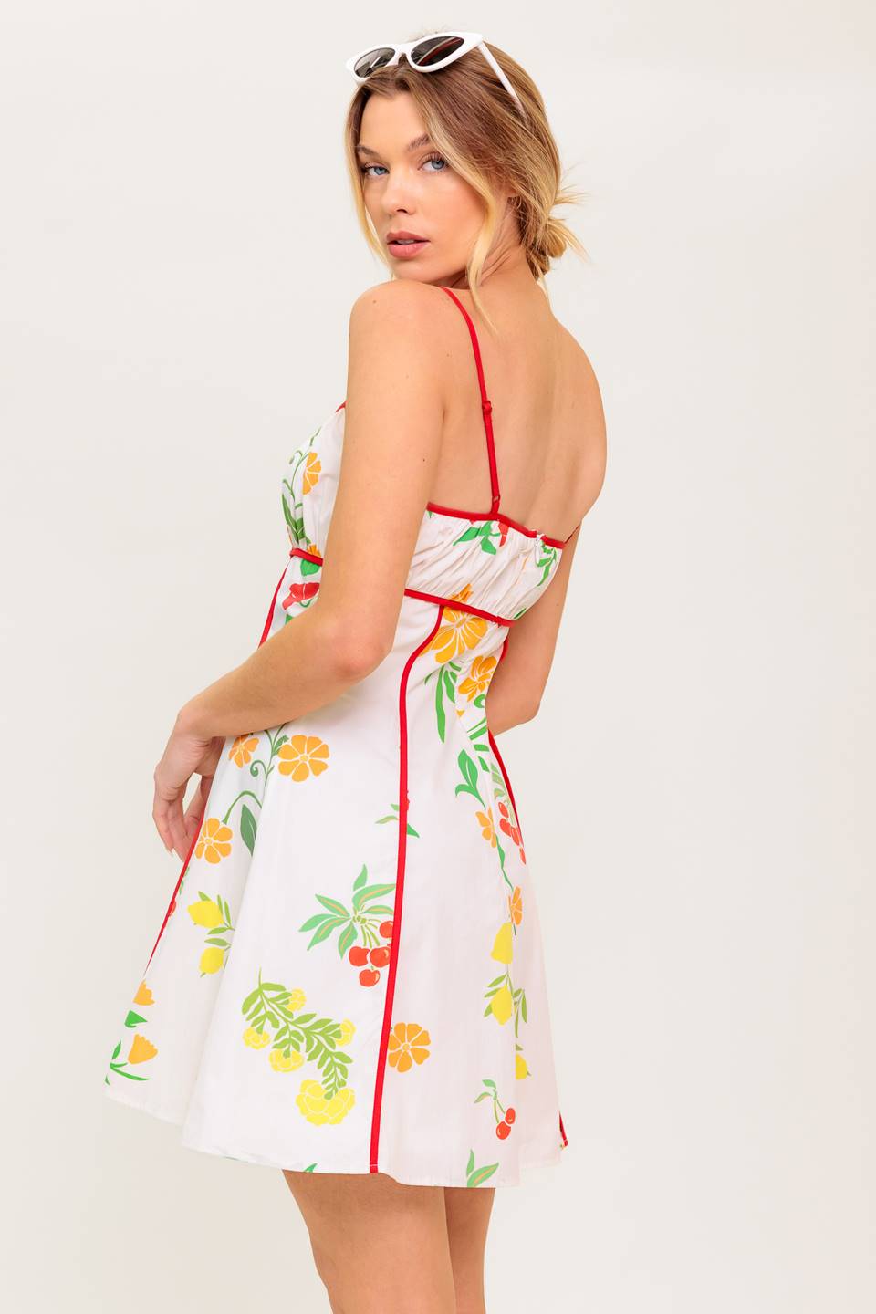 HEART OF GOLD WOVEN MINI DRESS