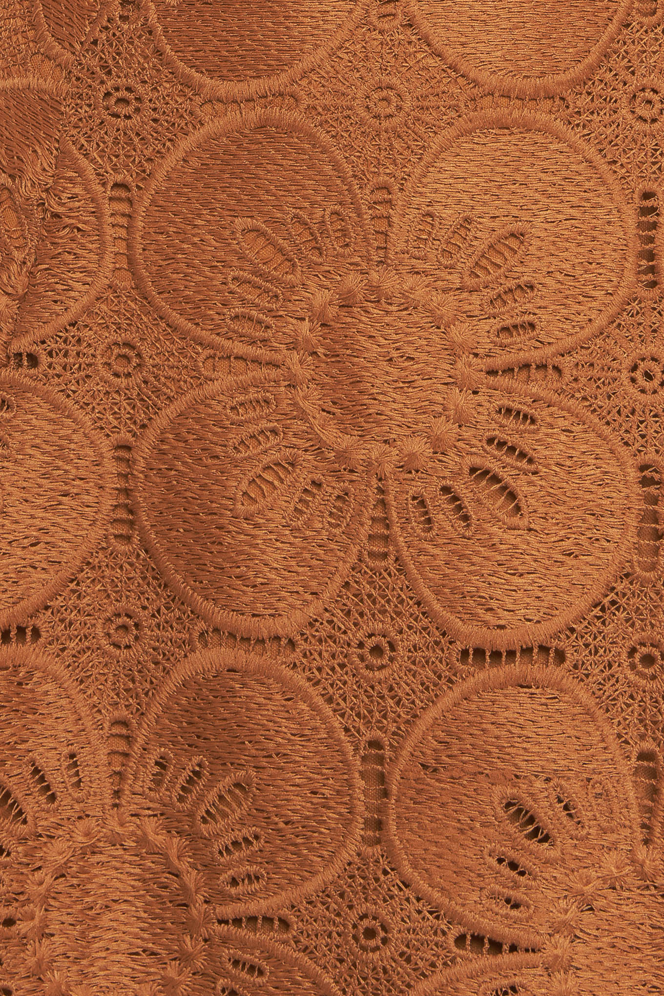 AUTUMN BLOOM WOVEN LACE MINI DRESS