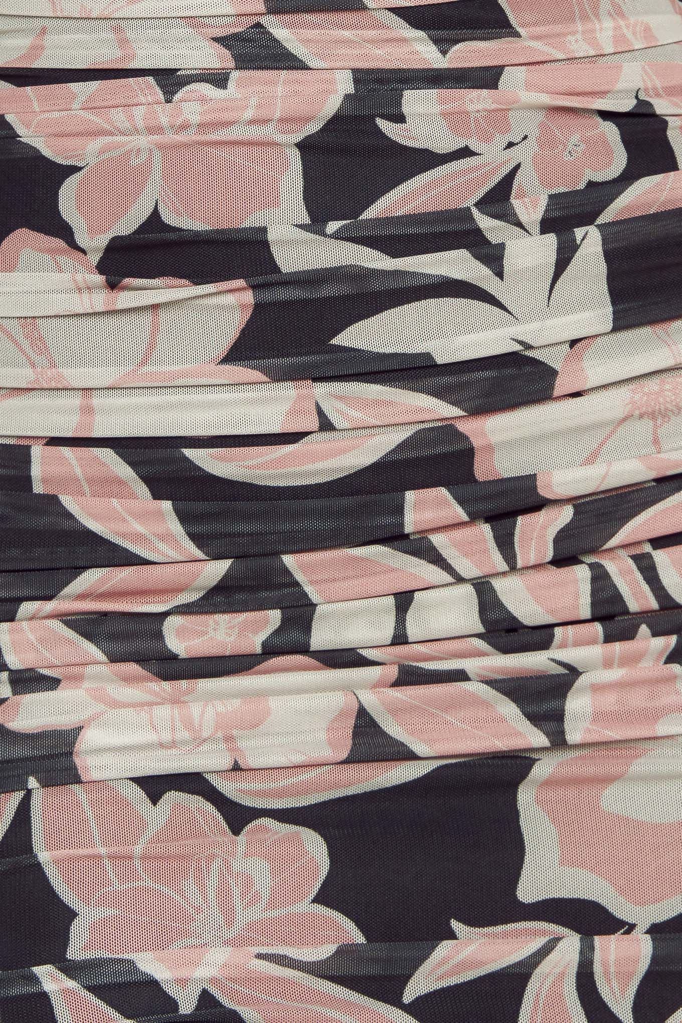 MUTED ROMANCE POWER MESH MIDI DRESS