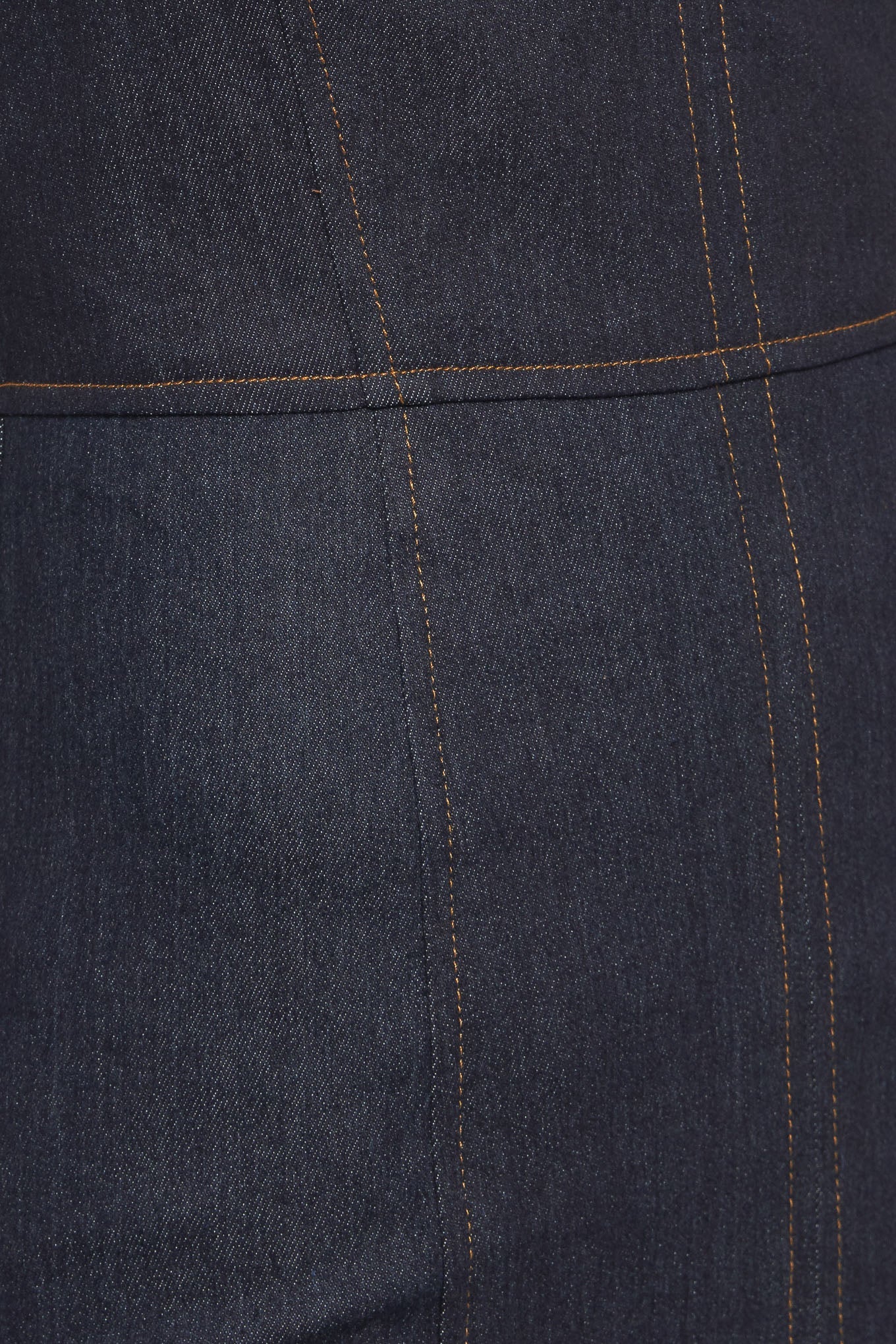 MIDNIGHT INDIGO DENIM MIDI DRESS