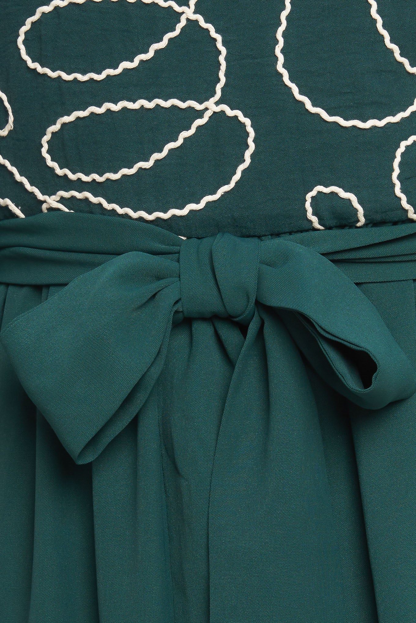 FOREST ALLURE WOVEN MIDI DRESS