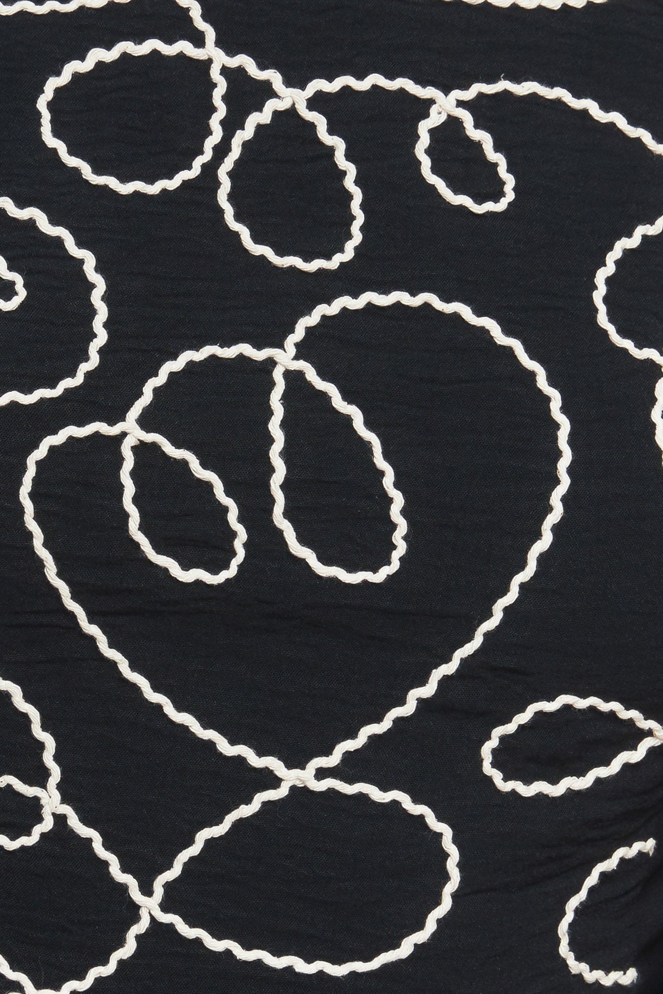 BLACK CANVAS WOVEN TOP