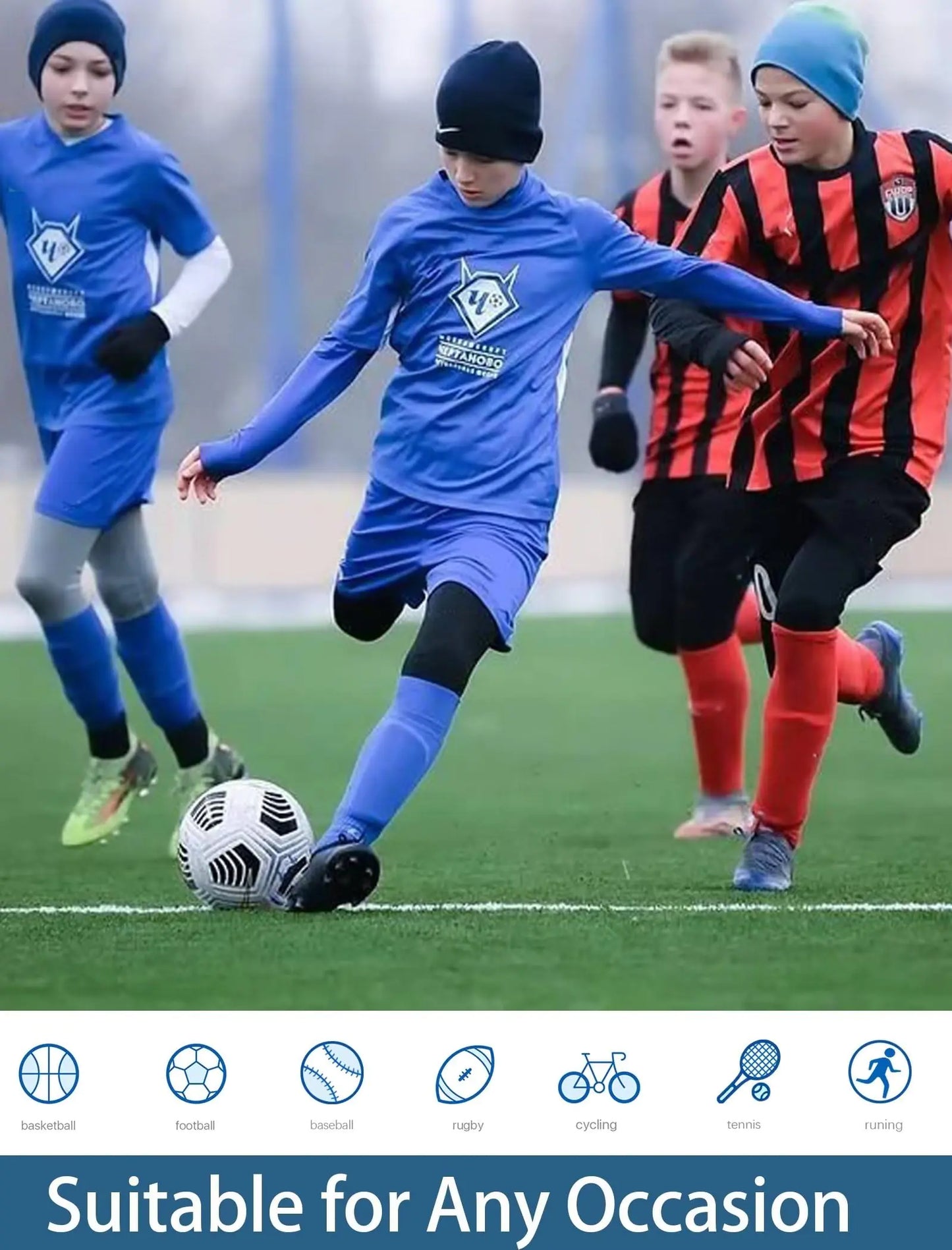 4 or 3 Pack Youth Boys' Compression Leggings Tights Athletic Pants Sports Base Layer for Kids Cold Gear X-Large Black(4 Pack Shirts) - # BOAA13110002