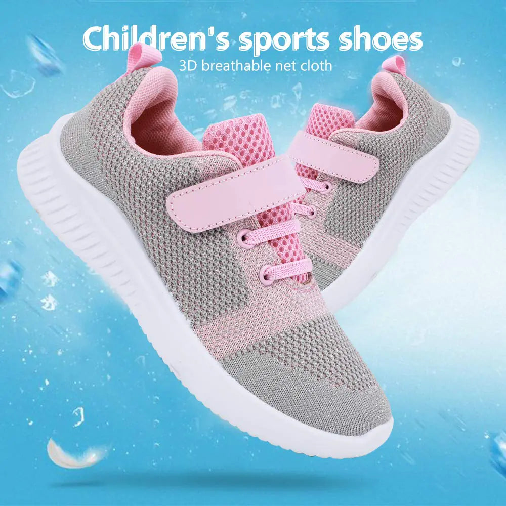 nerteo Toddler/Little Kid Boys Girls Shoes Running/Walking Sports Sneakers 1 Little Kid Light Grey/Pink - # GIAA71710002