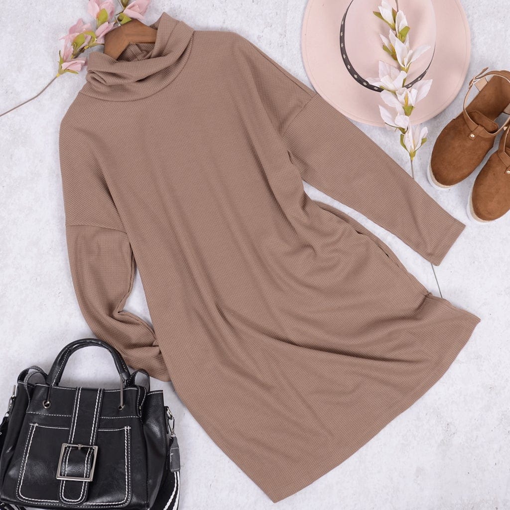 Soft Turtleneck Tunic Sweater