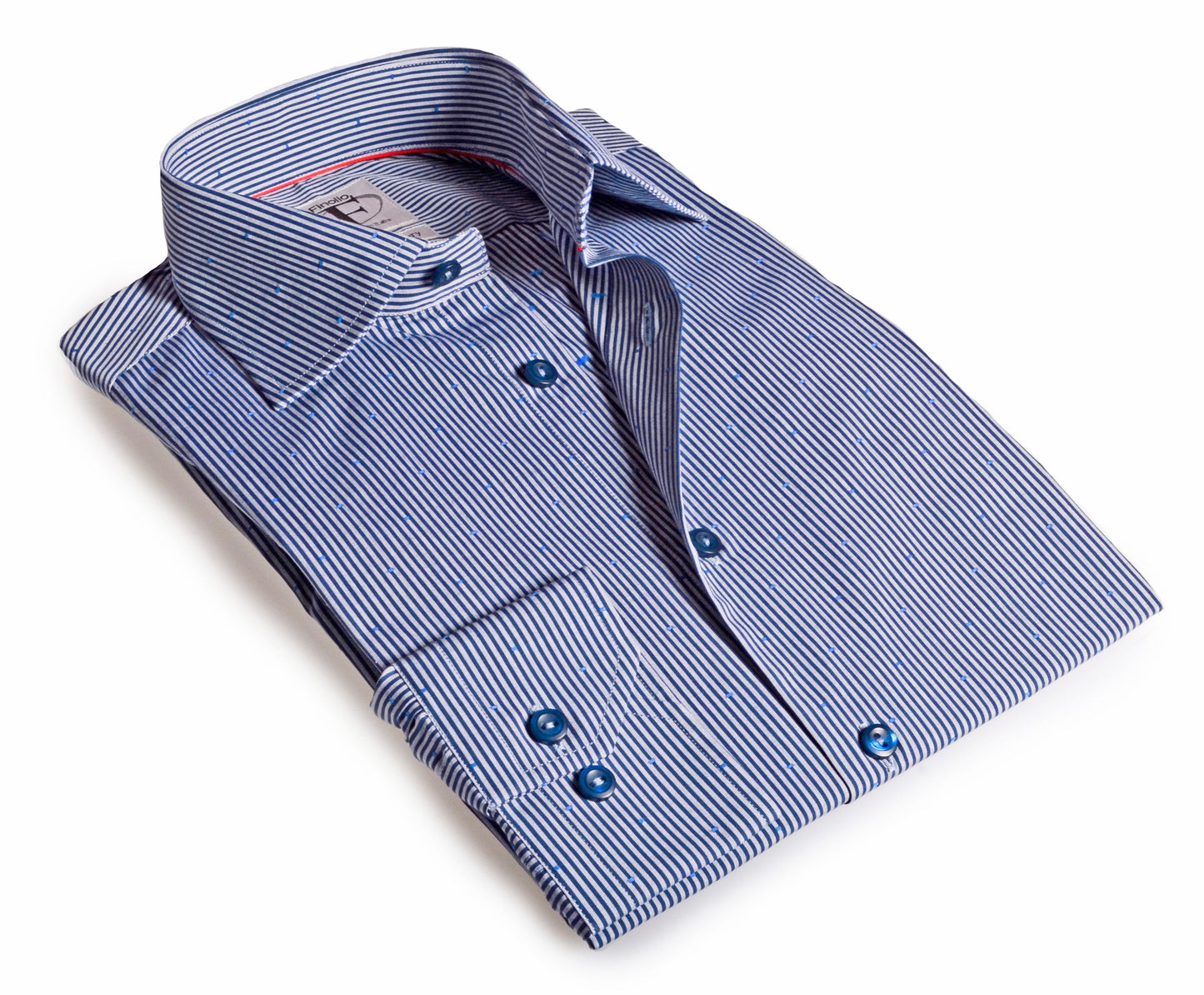 Made in Italy Dress Shirts// Navy Stripe - contemporary fit