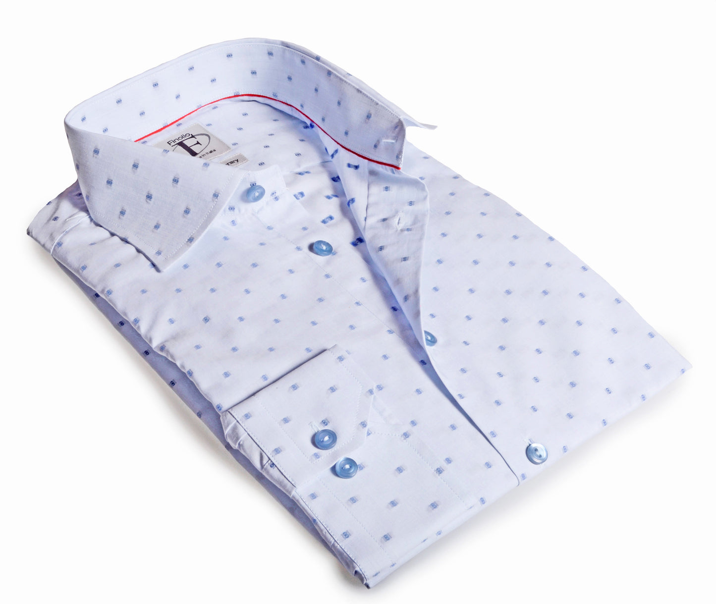 Made in Italy Dress Shirts// Lt Blue pattern - contemporary fit