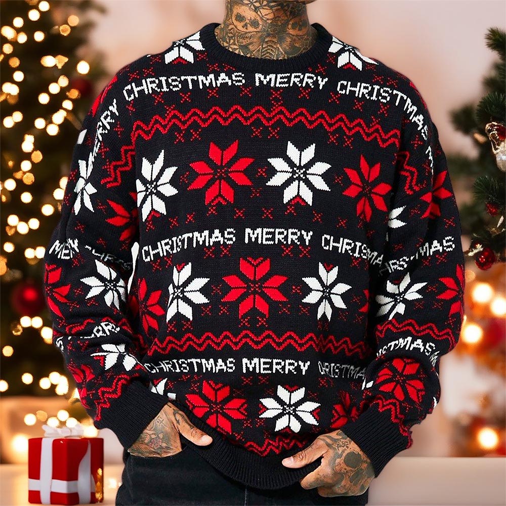 Men’s Christmas Snowflake Jacquard Sweater | NCS