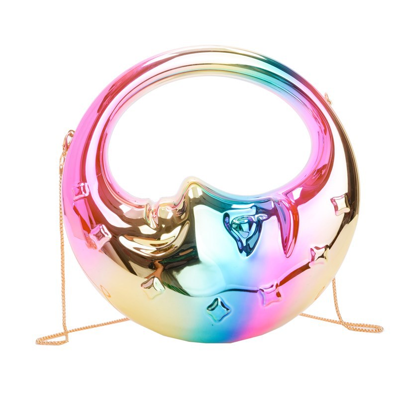 Acrylic Moon Shaped Bag, Women Shoulder Evening Bag, Evening Purse, Evening Bags for Women Formal, Clutch Purse, Clutch Purse Casual, Clutch Purse Party, Prom Bag, Party Purse,