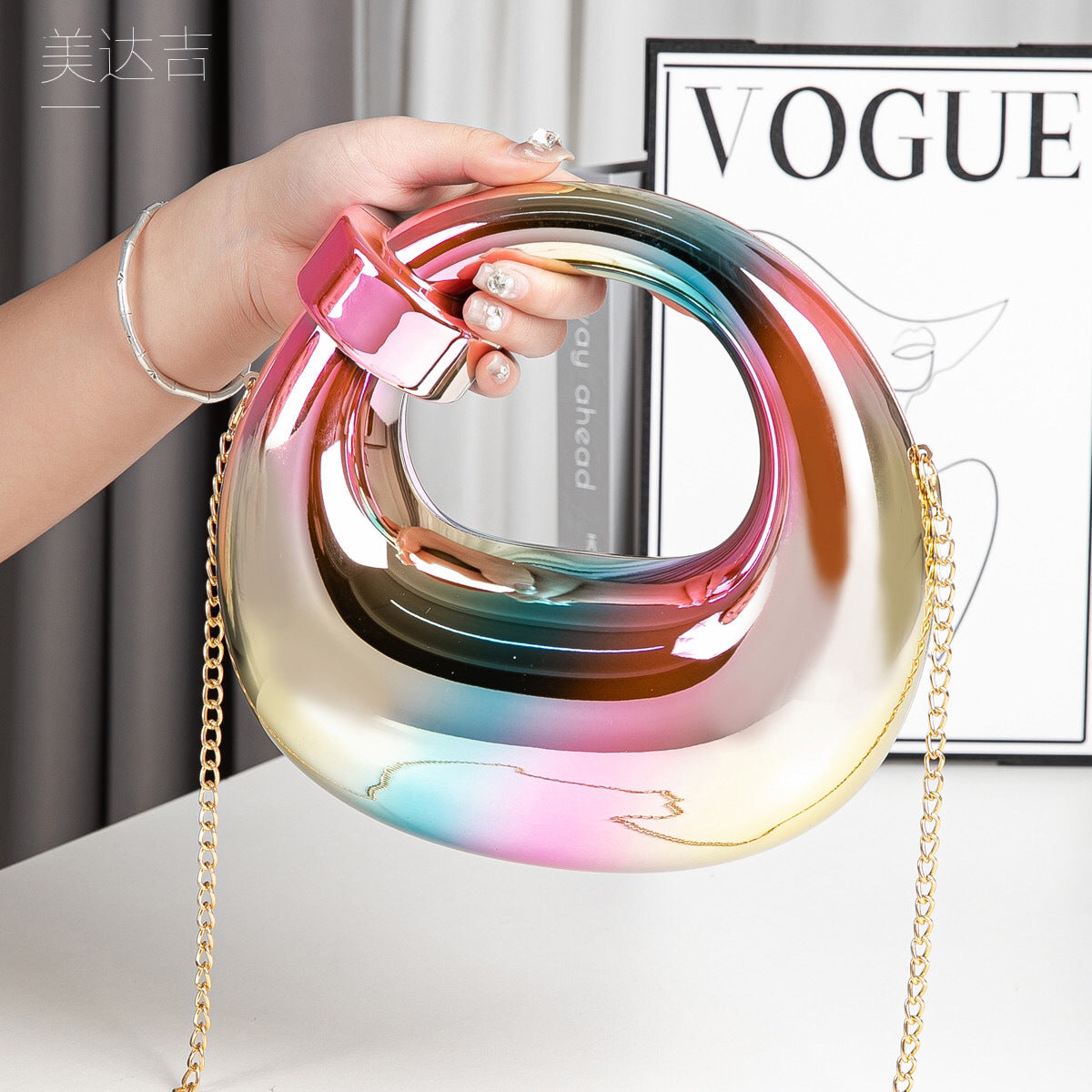 Acrylic gold box, goose egg shaped party purse, cloud shell evening clutch purse, messenger bag, clutch purse party, prom bag, party purse, prom bags clutch, Wedding purse