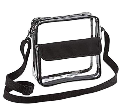 Transparent PVC Shoulder Crossbody Bag - Durable Storage Bag for Travel, Beach, Stadium Events & More