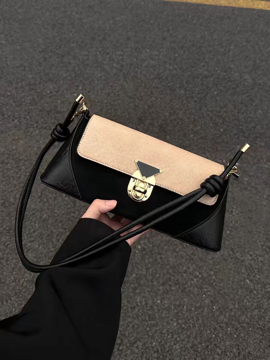 stylish shoulder bag, armpit baguette bag, women's designer shoulder hobo bag, exquisite square bag