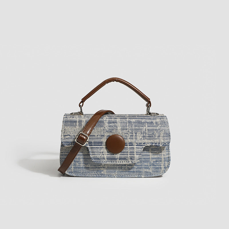 Handheld small tote bag, bag women's autumn fashion office workers handheld bag, small square bag, shoulder Crossbody bag women