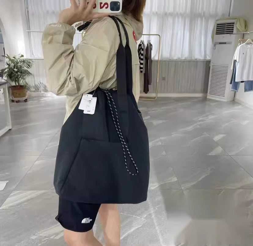 shoulder sports nylon bag waterproof multi-purpose drawstring shoulder bag storage large capacity yoga bag hobo