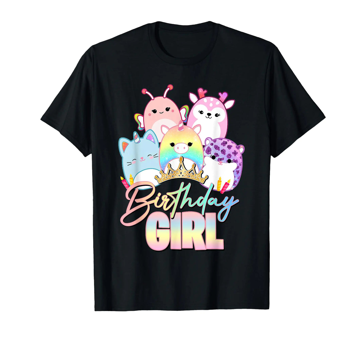 Happy Birthday Girl Squish Squad Mallow Girls Kids Cute T-Shirt - # GIAA21510003