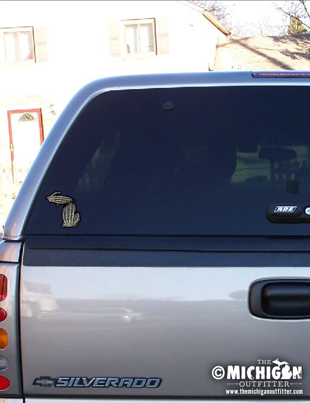 Skeleton Hand - 4" Michigan Sticker