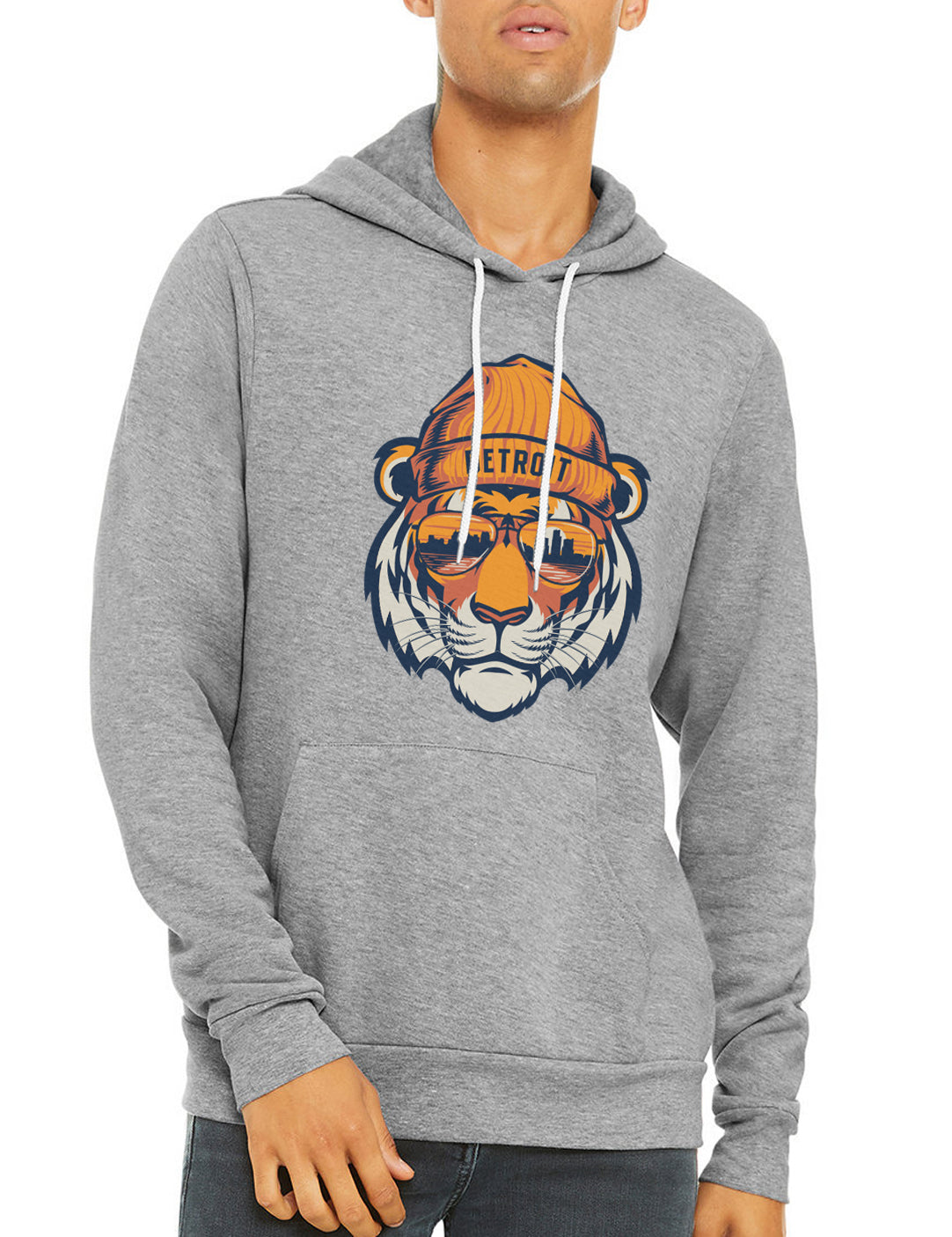 Tiger Head - Unisex Hoodie - Athletic Heather Gray