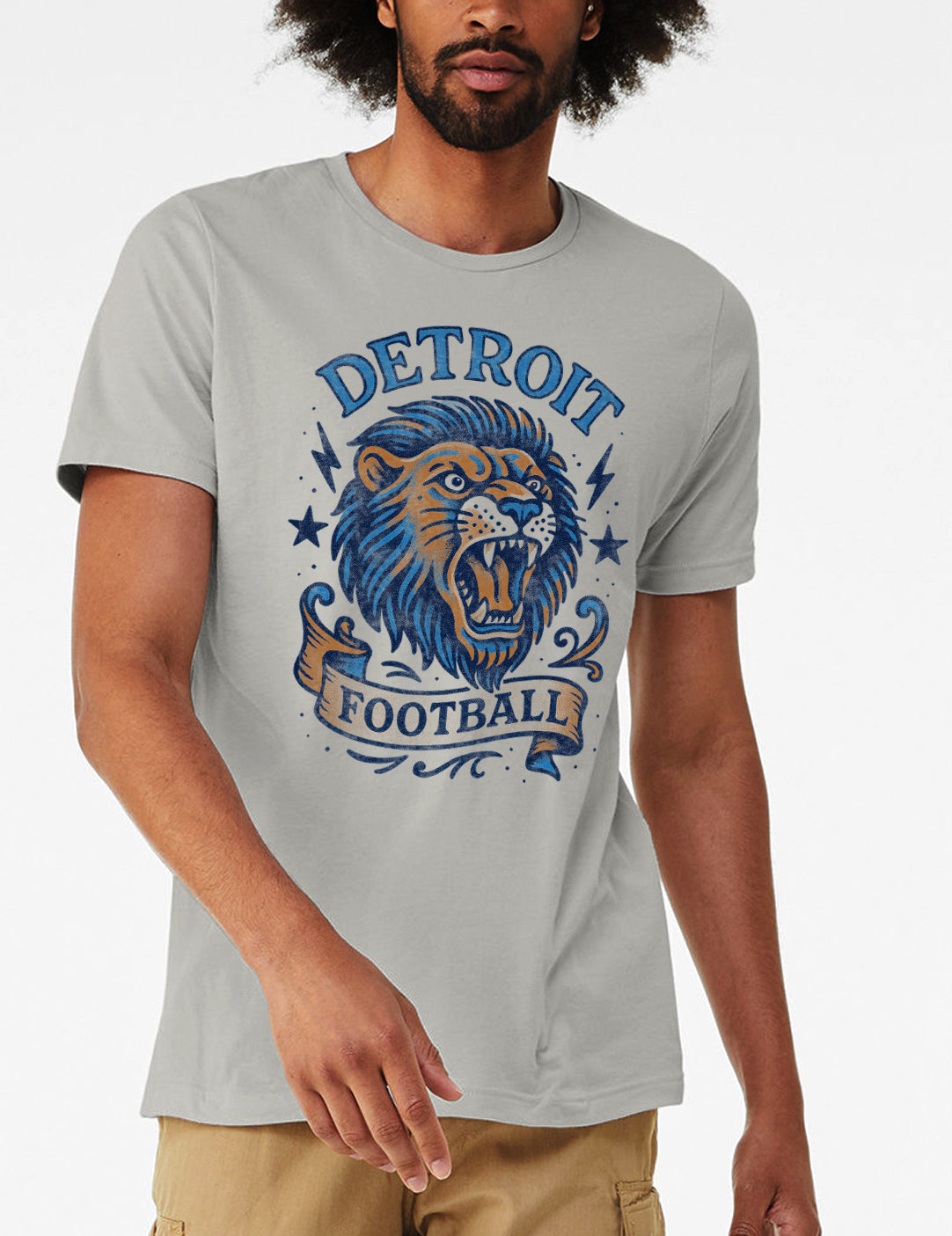 Vintage Detroit Football - Silver