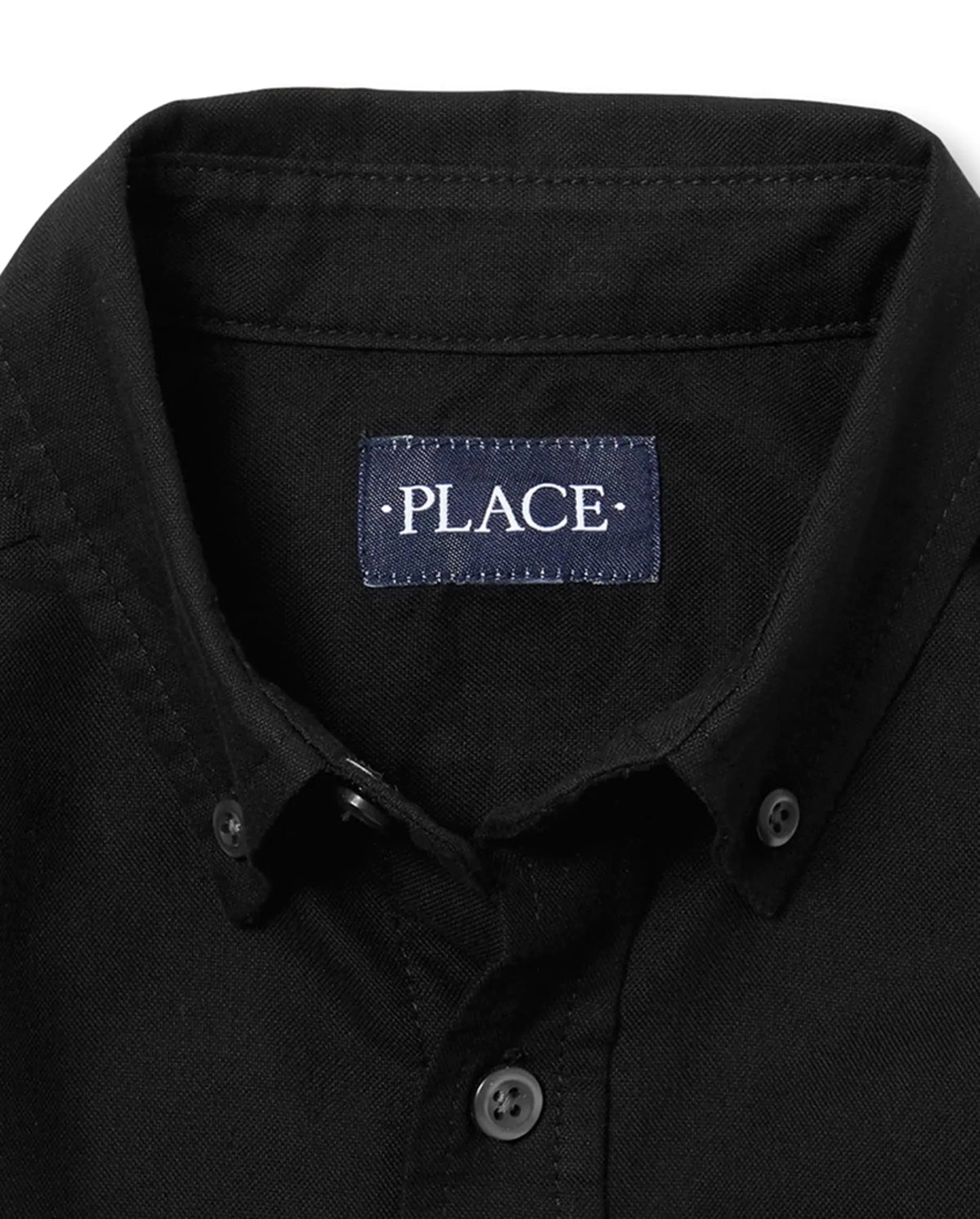 The Children's Place Boys' Long Sleeve Oxford Button Down Shirt Medium Black - # BOAA12510008