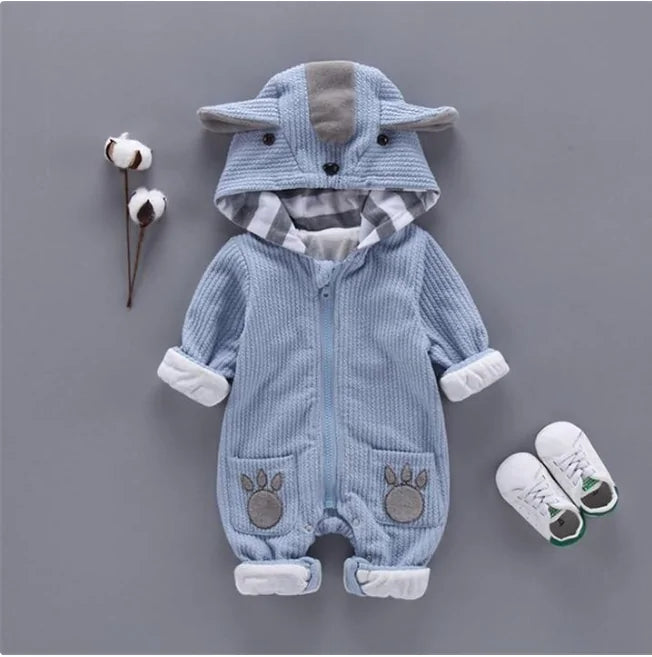 Koala Hooded Baby Romper - # BAAA21110018