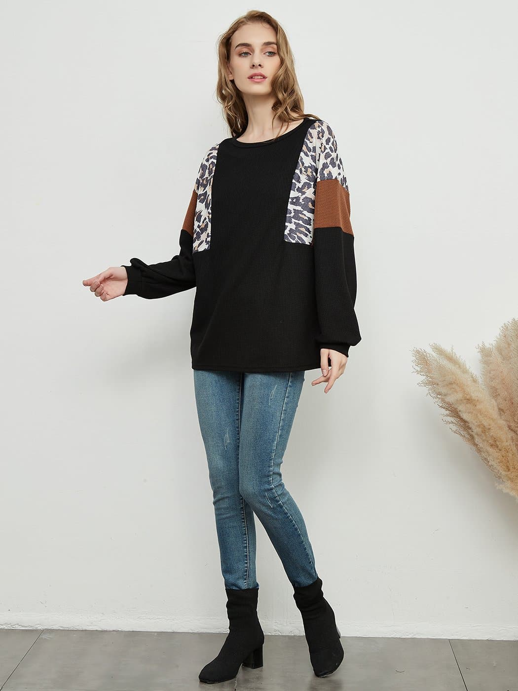 Leopard Pullover Knit Sweater